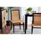 Wholesale Interiors Baxton Studio Lingga Modern Bohemian Dark Brown Mahogany Wood and Natural Rattan Dining Chair
